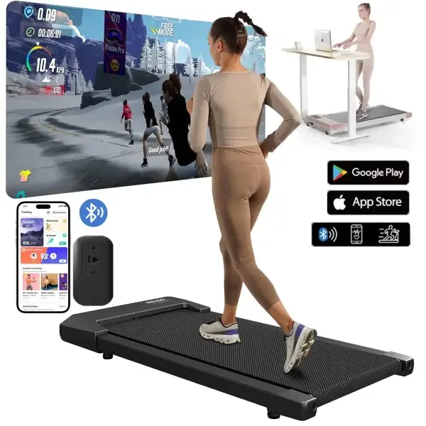 2.5HP Under-Desk Walking Pad & Treadmill (300 lb Capacity)